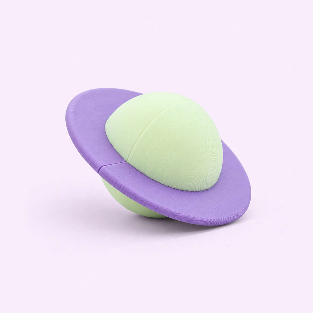 Magnetische Saturn-Plattform für Springspinnen als zweiteiliger Planet